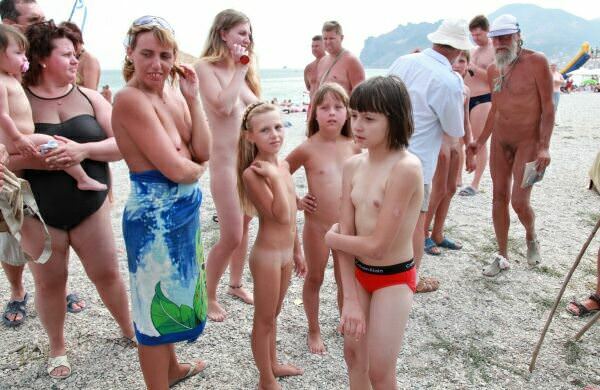 Crimean nudists of a photo